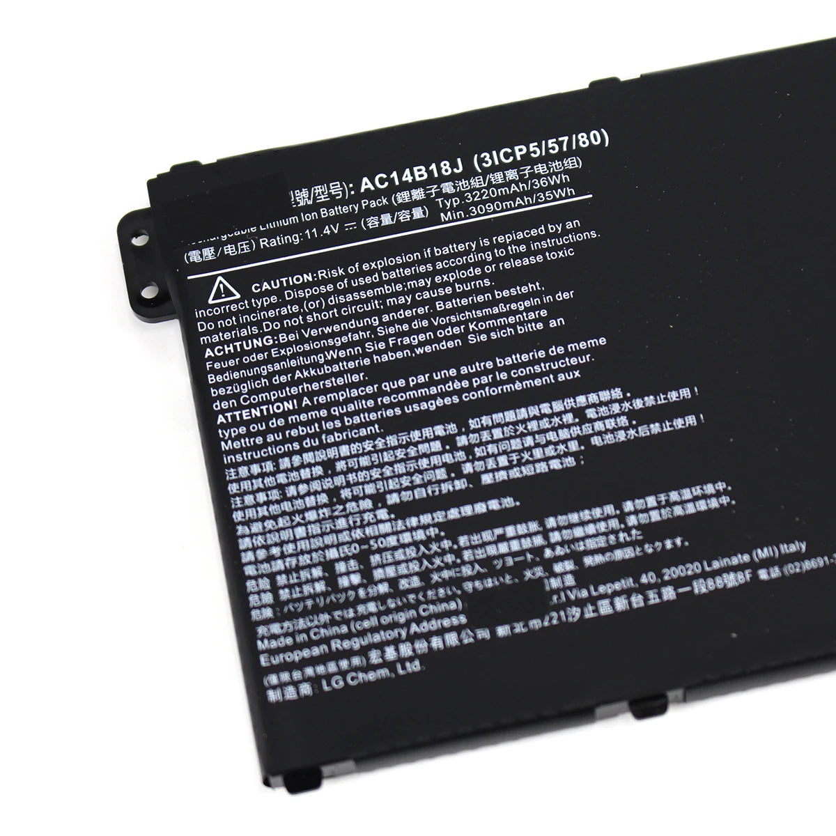 AC14B18J Laptop Battery 11.4V 36Wh — product view 1