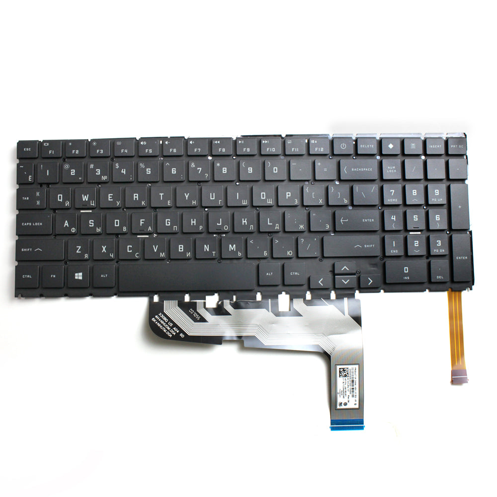 15-EK Replacement Laptop Keyboard for 15-EK 15-EK0020CA 15-EN 15-EN0036NR 15-EN1013DX RU Layout Backlit Black Plastic — image 1