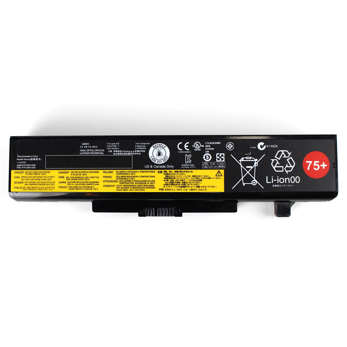 B590 B580 G500 Laptop Battery 11.1V 4400mAh — Full label view