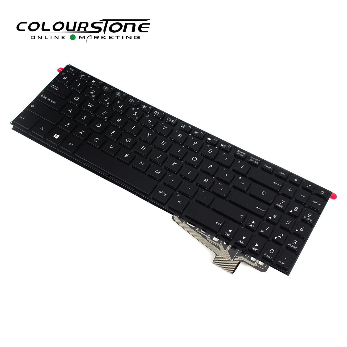 Laptop Keyboard Replacement for X507MA X570U X570Z X570ZD X570D YX570 YX570UD YX570ZD F570 Spanish Layout Backlit Black — image 2
