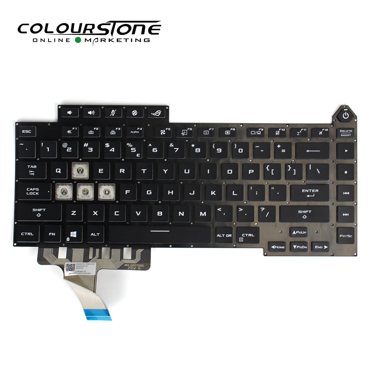 G513 English Laptop Keyboard Replacement for G15 G513Q G513QM G513QY US Layout Backlit 0KBR0-4810US00 — image 2