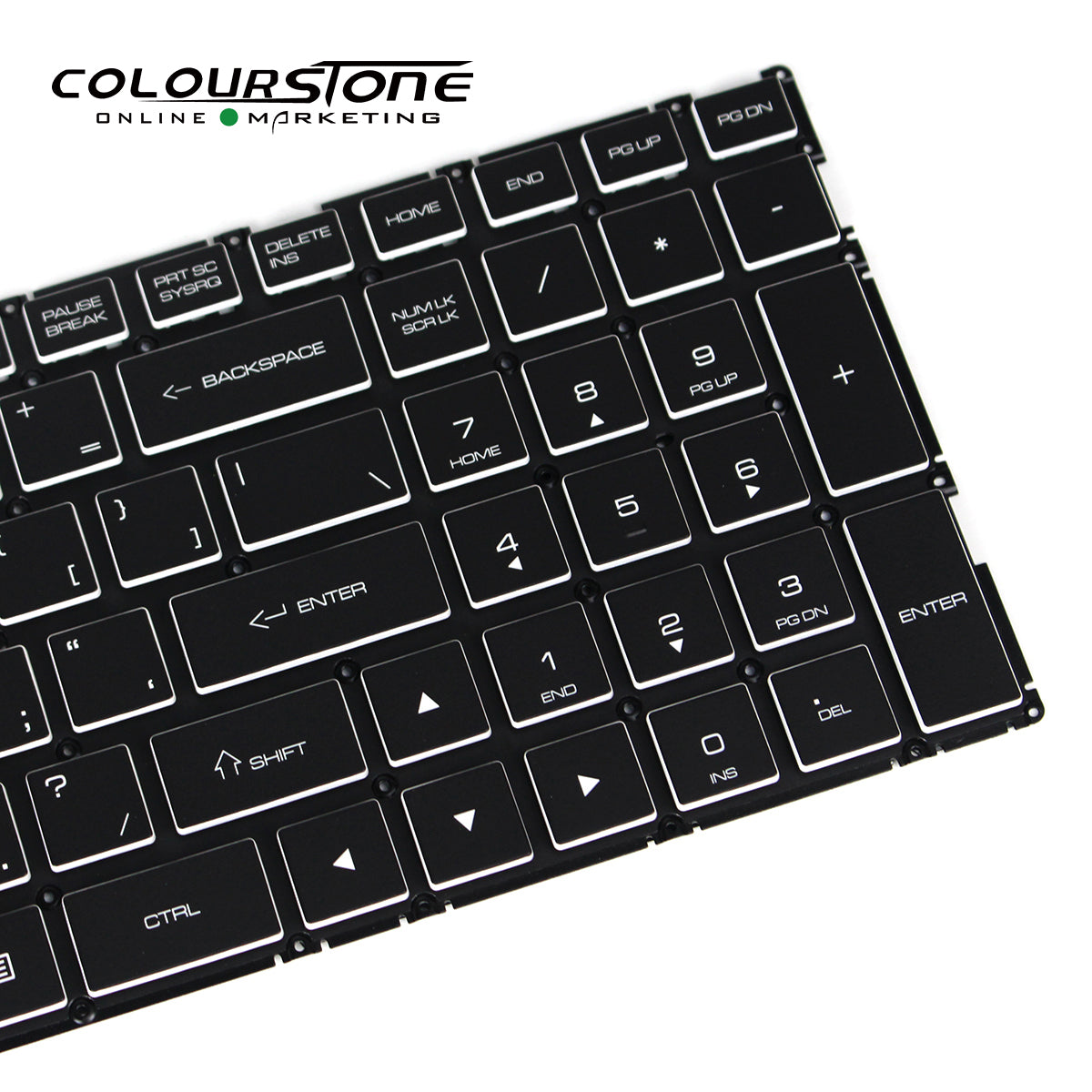 TR 911 US Layout Backlit Laptop Keyboard Replacement for Dino-X7A X6 X5 G8000N G8000M Black Plastic — image 3