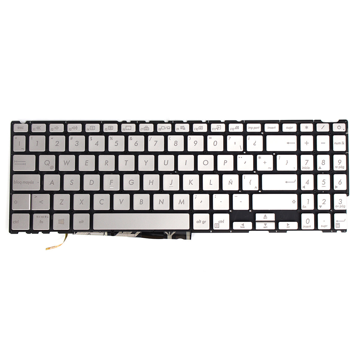 Replacement UX533 SP Layout Laptop Keyboard for 15 UX533 UX533F UX533FD Sliver Spanish Notebook Keyboard with Backlight — image 1