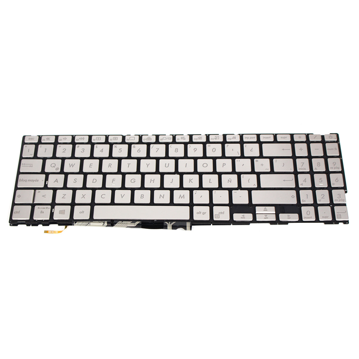 Replacement UX533 SP Layout Laptop Keyboard for 15 UX533 UX533F UX533FD Sliver Spanish Notebook Keyboard with Backlight — image 2