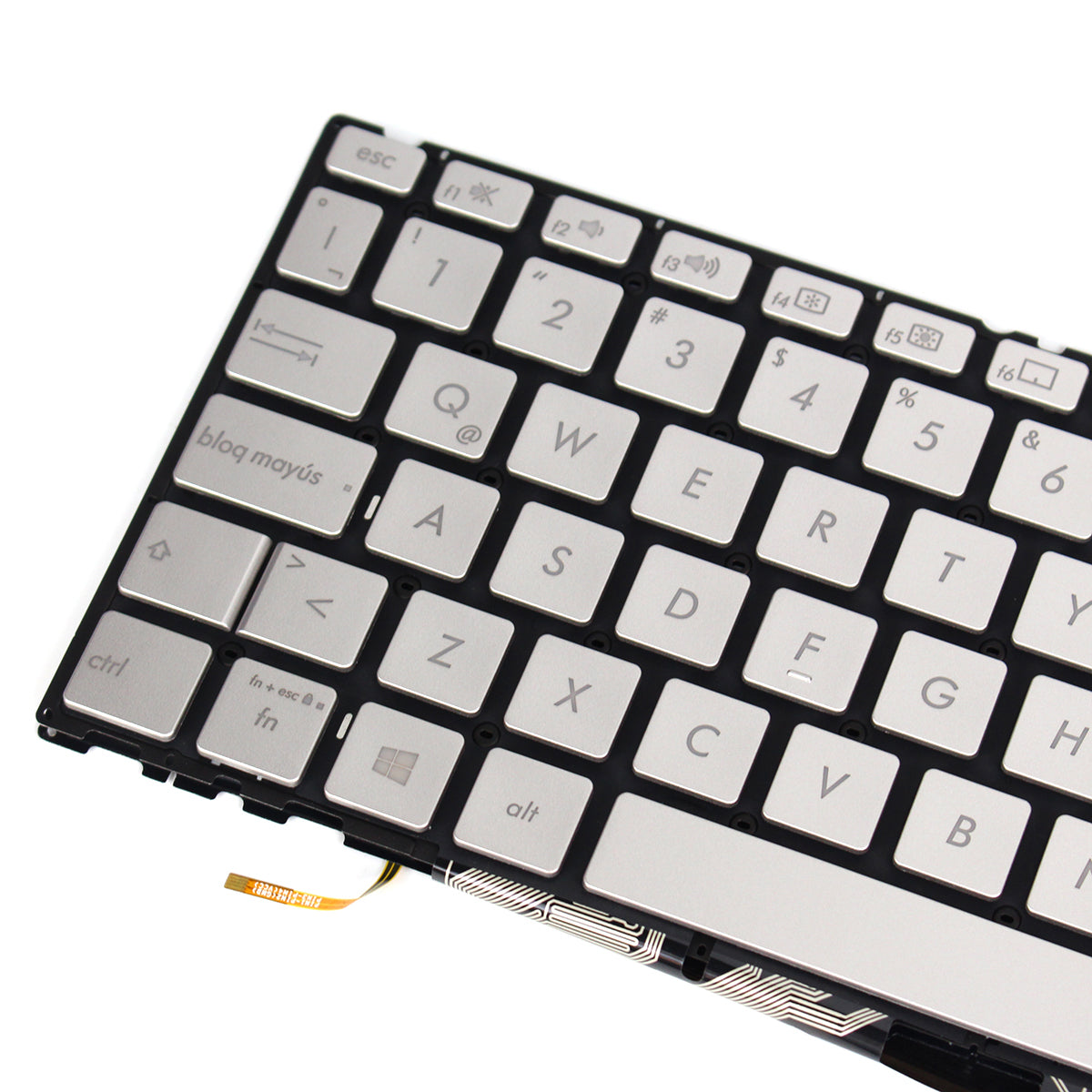 Replacement UX533 SP Layout Laptop Keyboard for 15 UX533 UX533F UX533FD Sliver Spanish Notebook Keyboard with Backlight — image 3