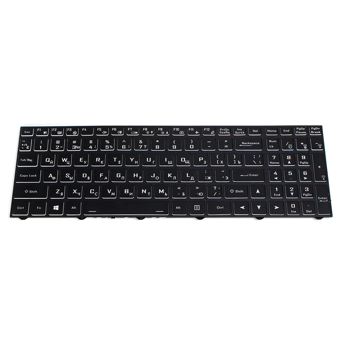 N960 Replacement Laptop Keyboard G10 GX9 GX8 TX9 TX8 Black Plastic Backlit Russian Layout — image 1