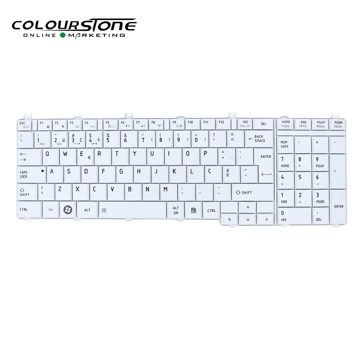 C650 PT Layout Plastic Laptop Keyboard Replacement for C650 C650D C655 C655D C660 C665 L650 White — image 2