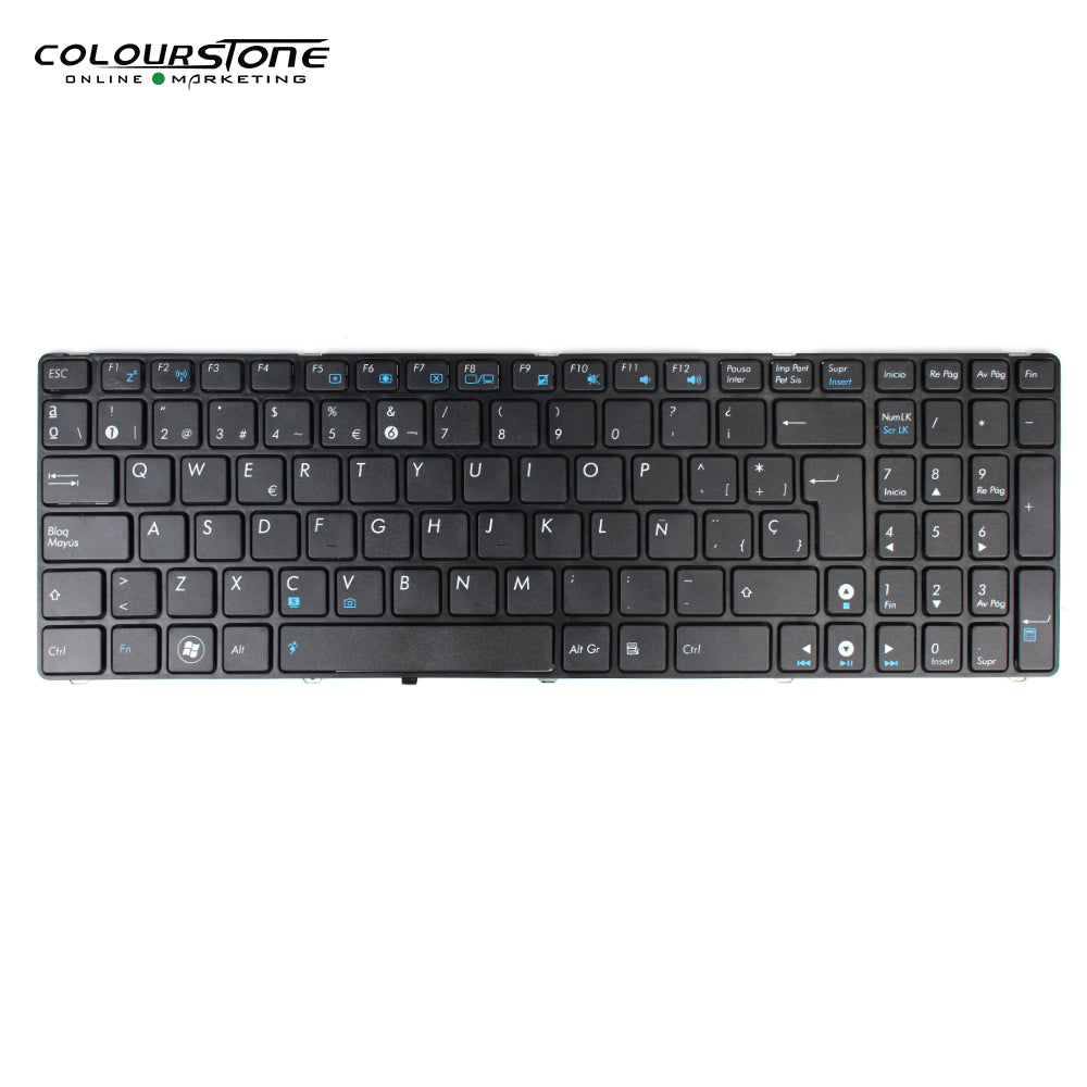 K52 Series Black Latin Spanish Keyboard with Black Frame Electronics Repair Part for K52JB K52Jc K52Je K52JK Models — image 2