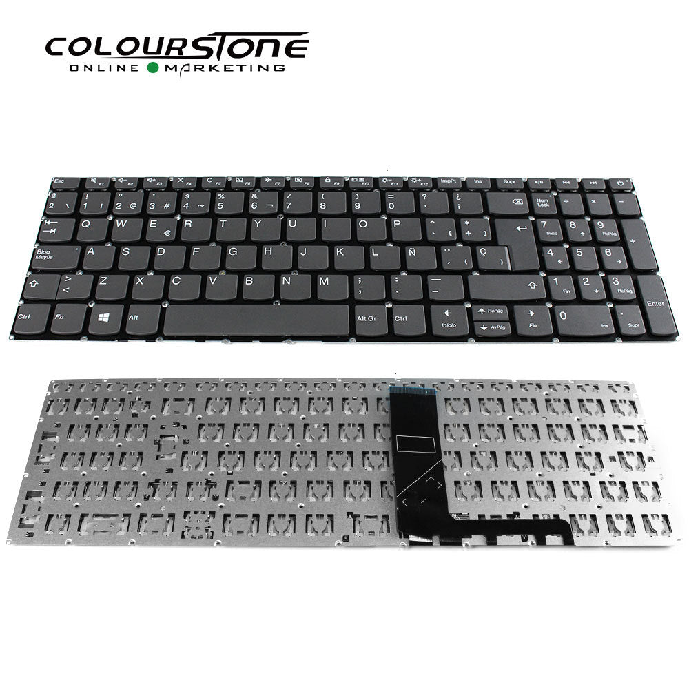 320-15 Replacement Spanish Laptop Keyboard Compatible 320-15 15.6" Internal Keyboard Black Plastic 180-Day — image 1