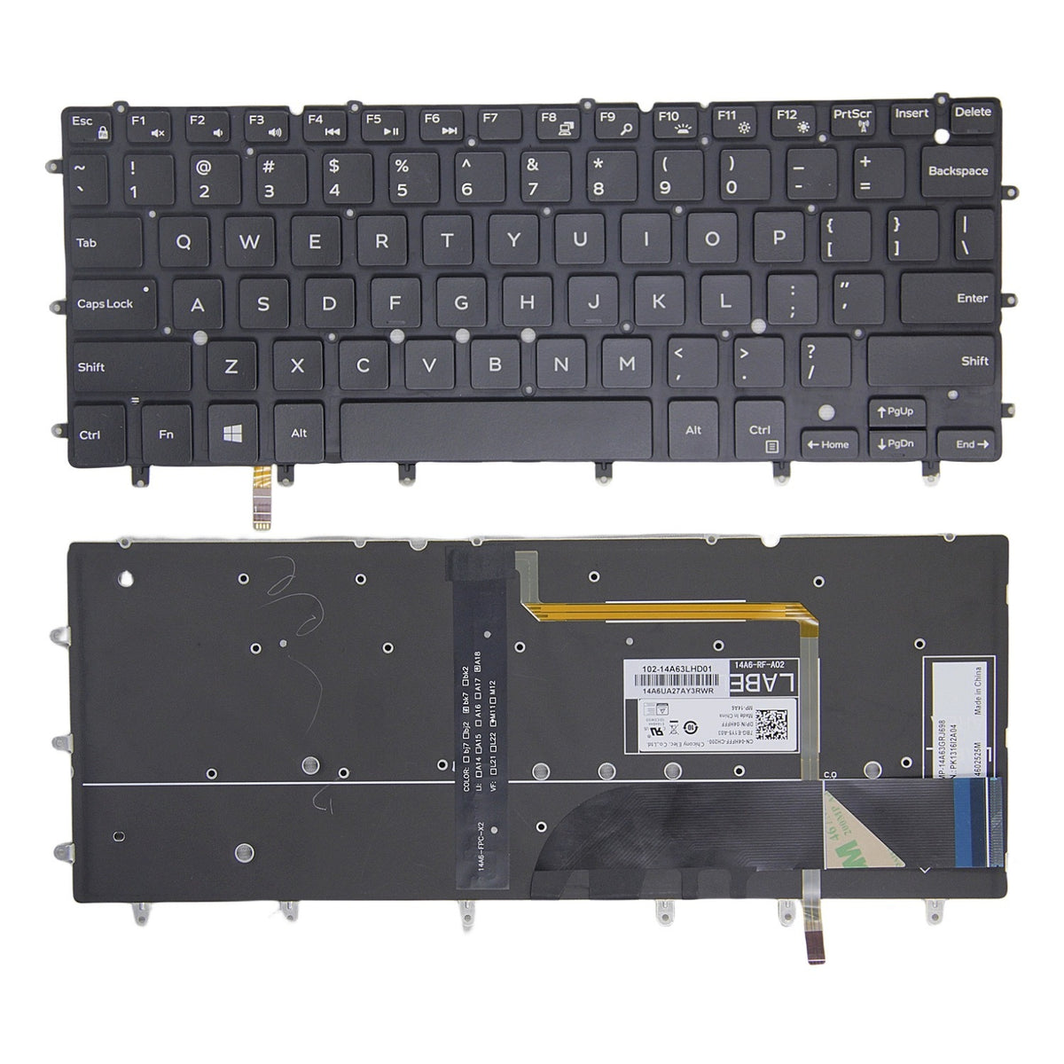 Backlit RU Layout Laptop Keyboard for 13 9343/9350/9360 P54G/P41F/P57G | Replacement Part — image 1