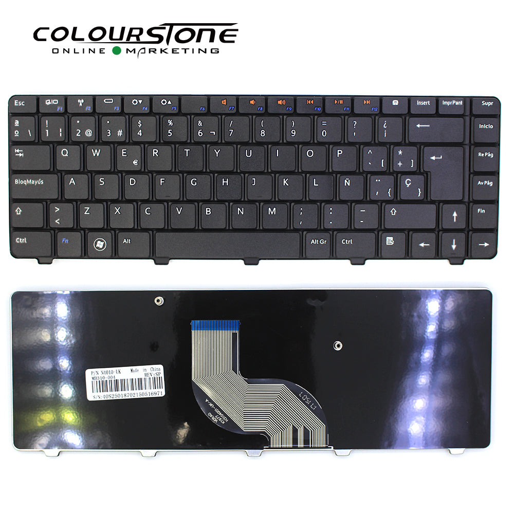 N4010 Spanish Laptop Keyboard for 14R N4010 M4010 N4020 N4030 N5030 M5030 SP Layout Black Plastic — image 2