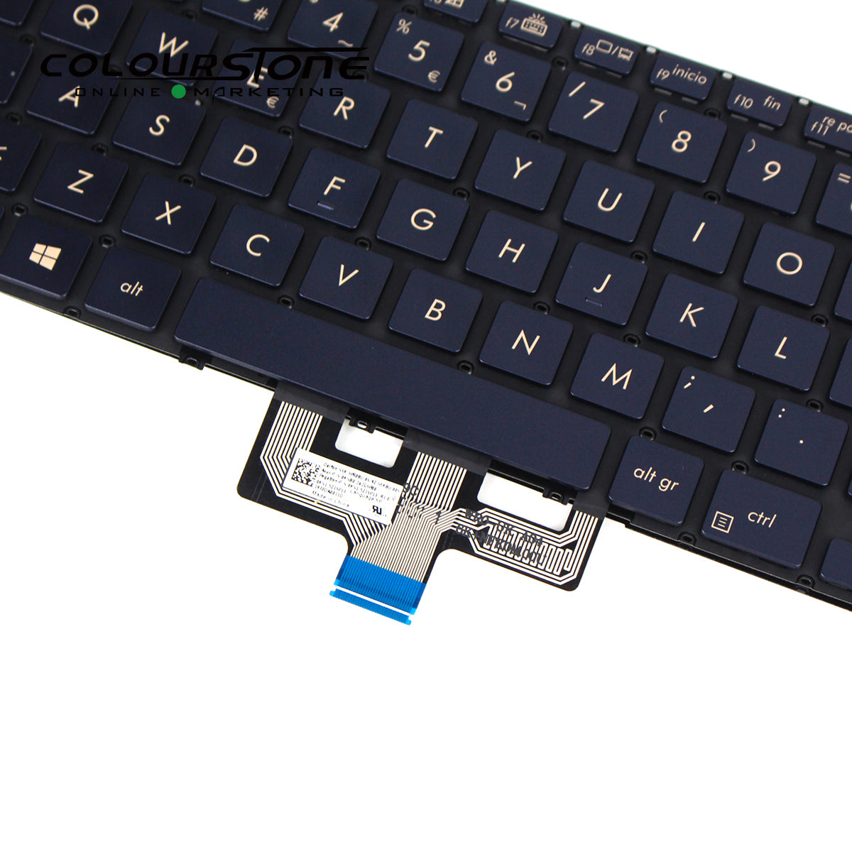 UX433 Spanish Laptop Keyboard SP Layout Plastic for 14 UX433/UX433F/UX433FA/UX433FN/UX433FL/UX434/U4300F Backlit Black — image 3