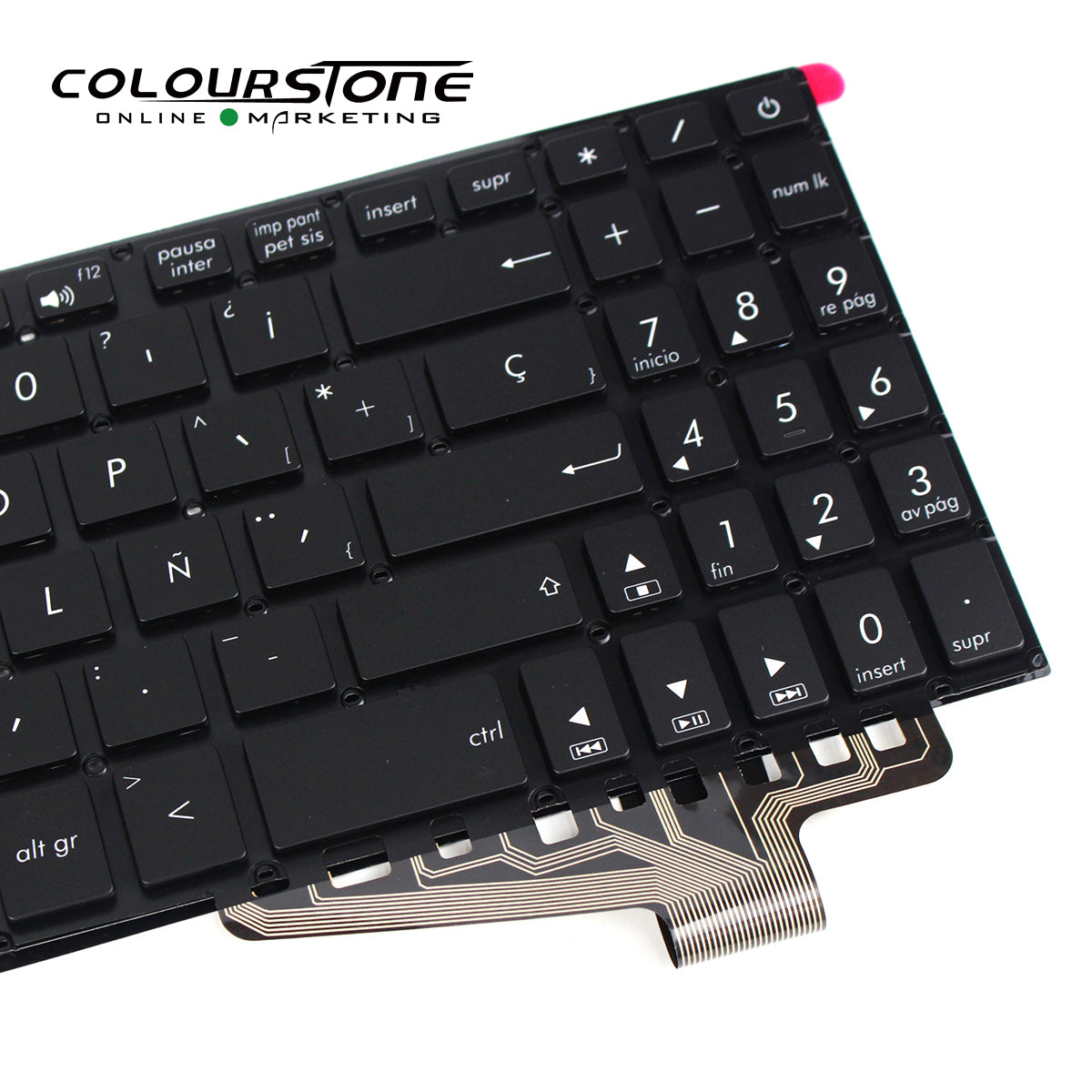 X570 SP Laptop Keyboard for X570U X570UD X570Z X570ZD X570D YX570 FX570 F5700 Spanish Backlit Black Plastic KBHSX571-C — image 3