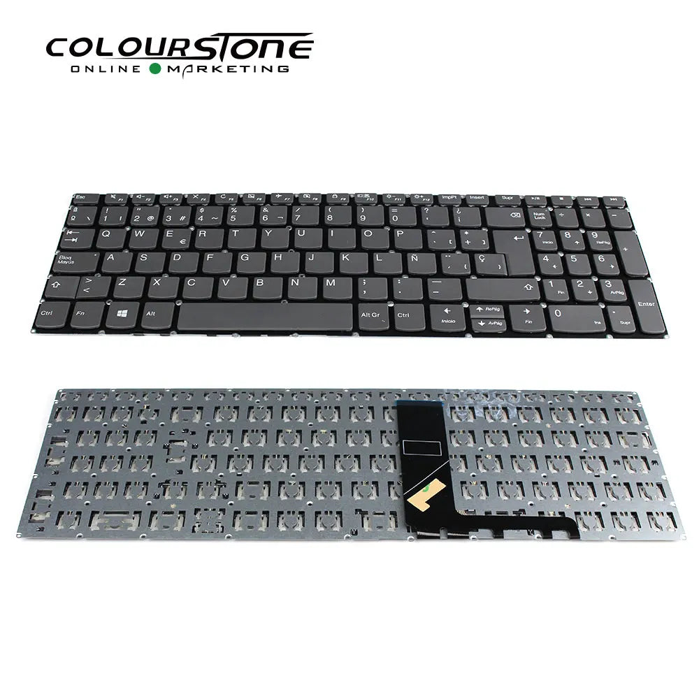 330-15 Spanish Laptop Keyboard Non-Backlit — Front and rear keyboard views