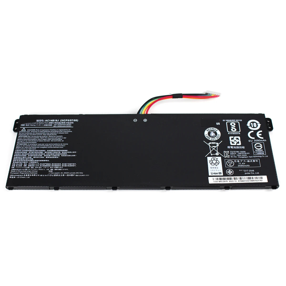 AC14B18J Laptop Battery 11.4V 36Wh — product view 2