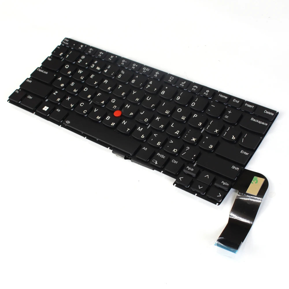 T14s Gen 3 Gen 4 Backlit Laptop Keyboard RU/US — Keyboard at an angle