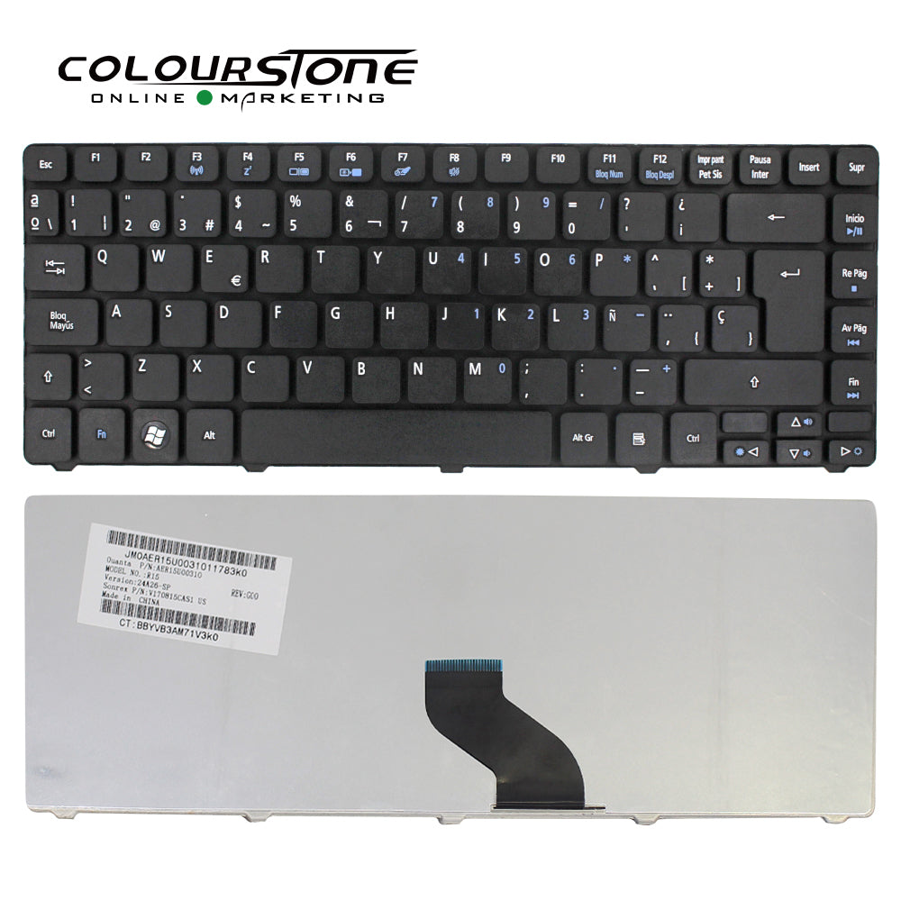 3810 Laptop Spanish Keyboard for 3810/3810T/4810T/4810/4741G/4736G/4750G Notebooks SP Layout Black Plastic — image 3