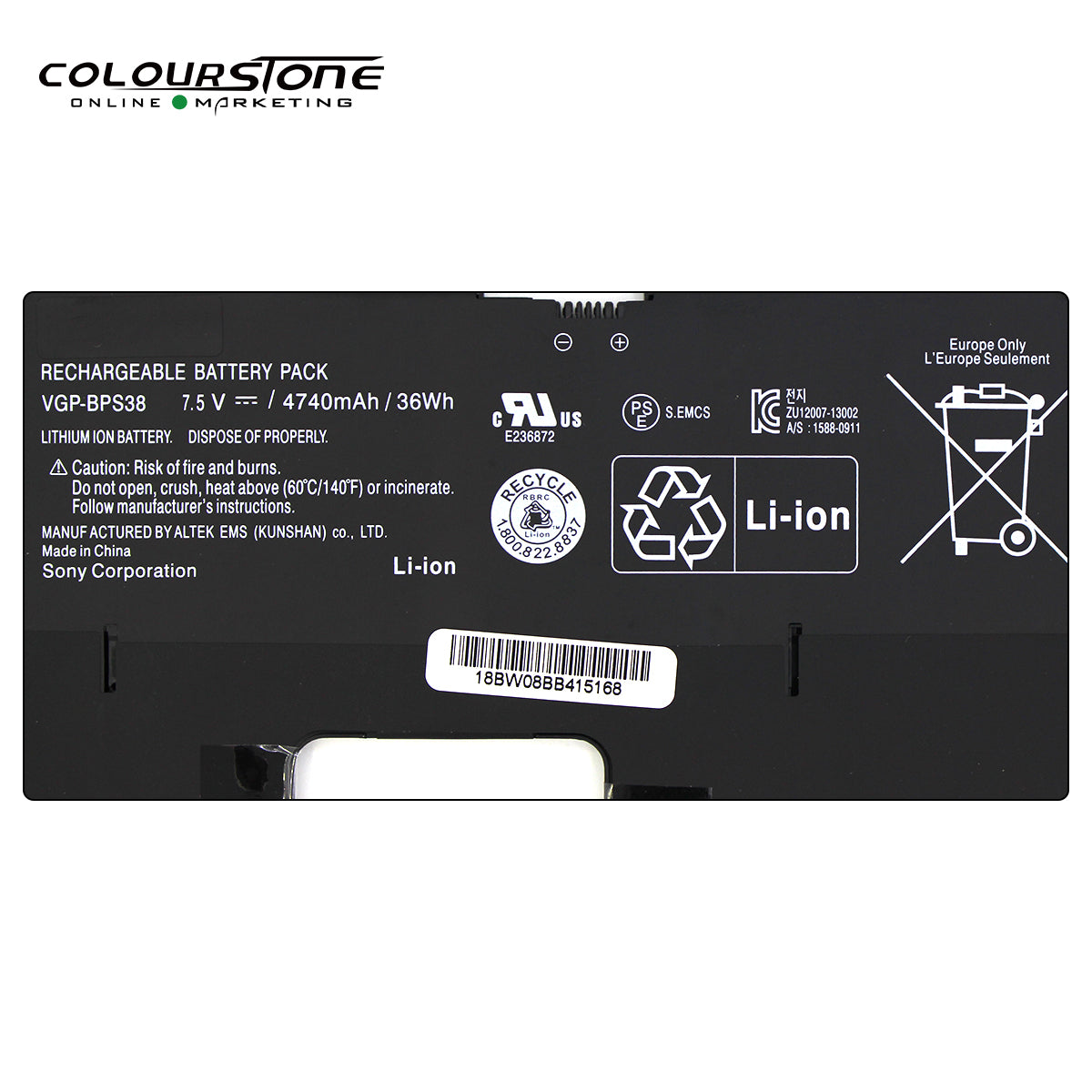 VGP-BPS38 Laptop Battery 7.5V 4740mAh — image 4