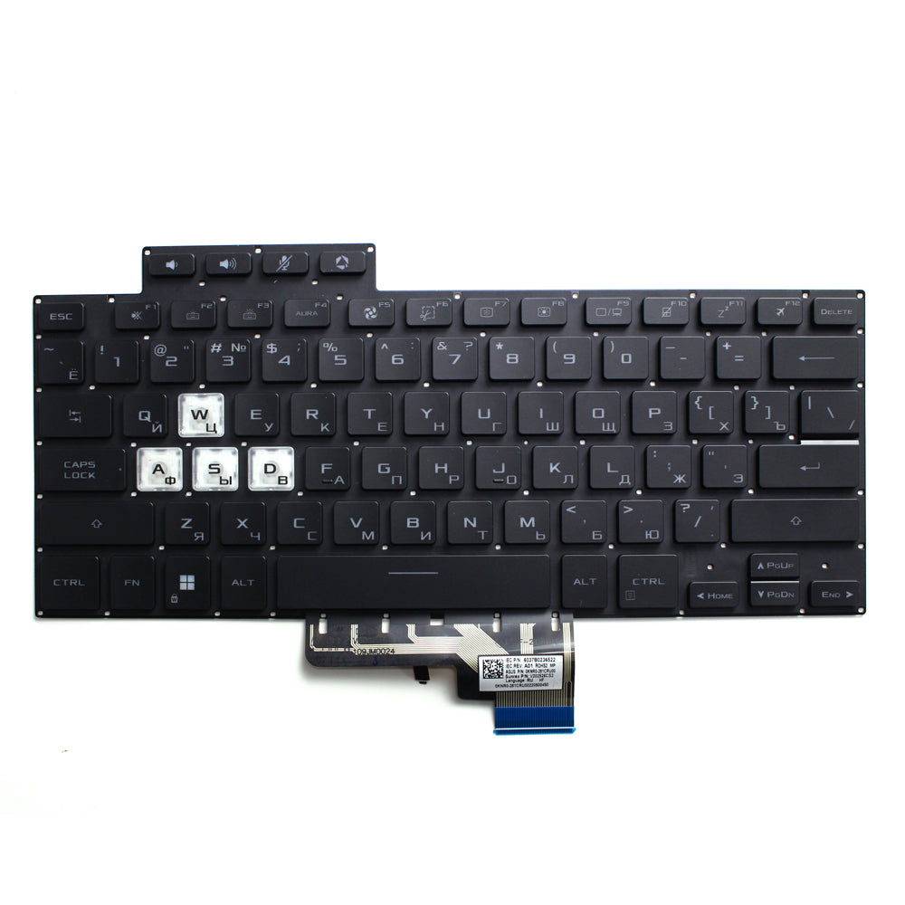 Replacement Laptop Keyboard for Air FX516 FX516P FX516PR FX516PM FA516 Black Keyboard with Backlit in US Layout — image 1