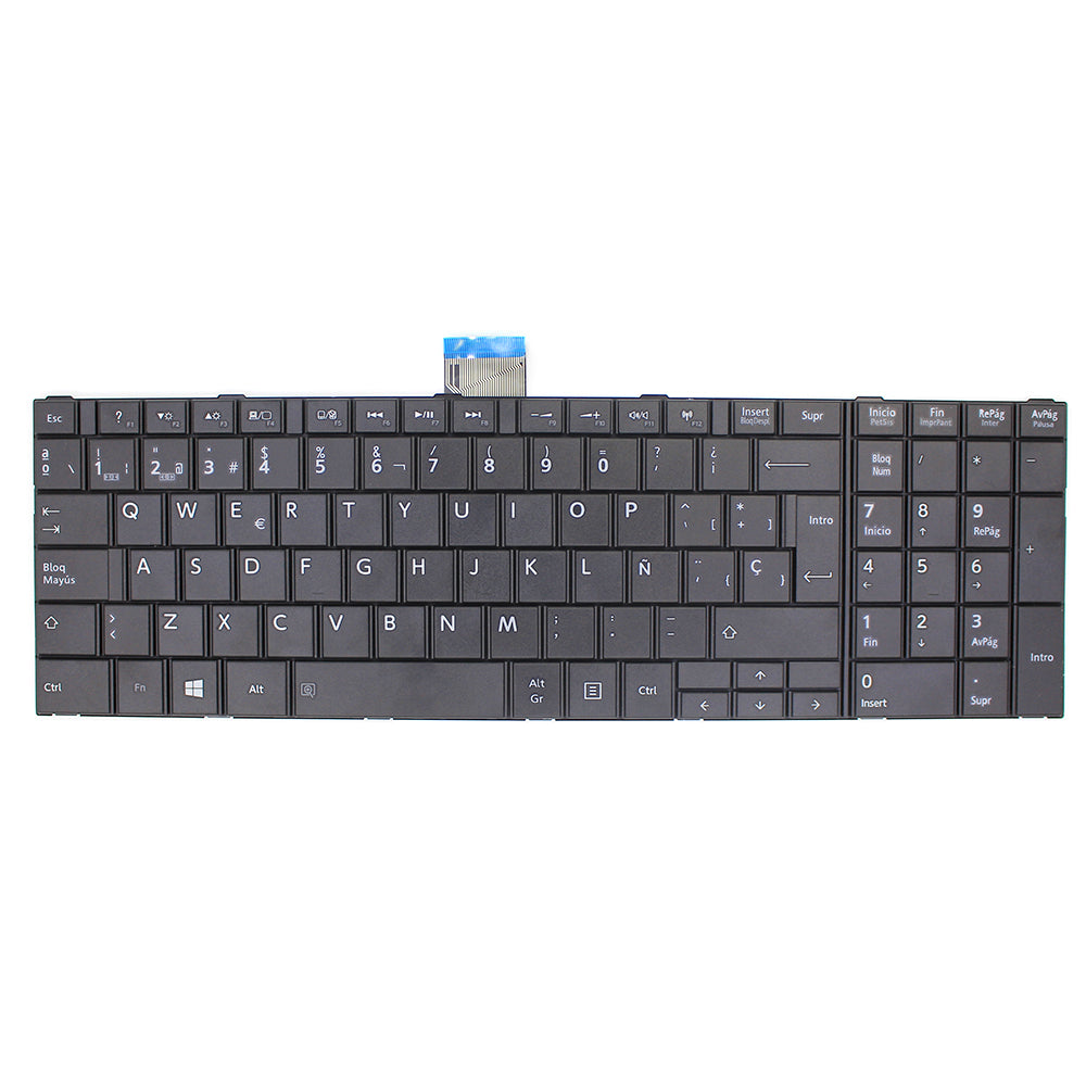 C850 Laptop Spanish Keyboard Replacement for C850 C855D C850D C855 C870 C870D C875 C875D Notebook SP Layout Black Plastic — image 1