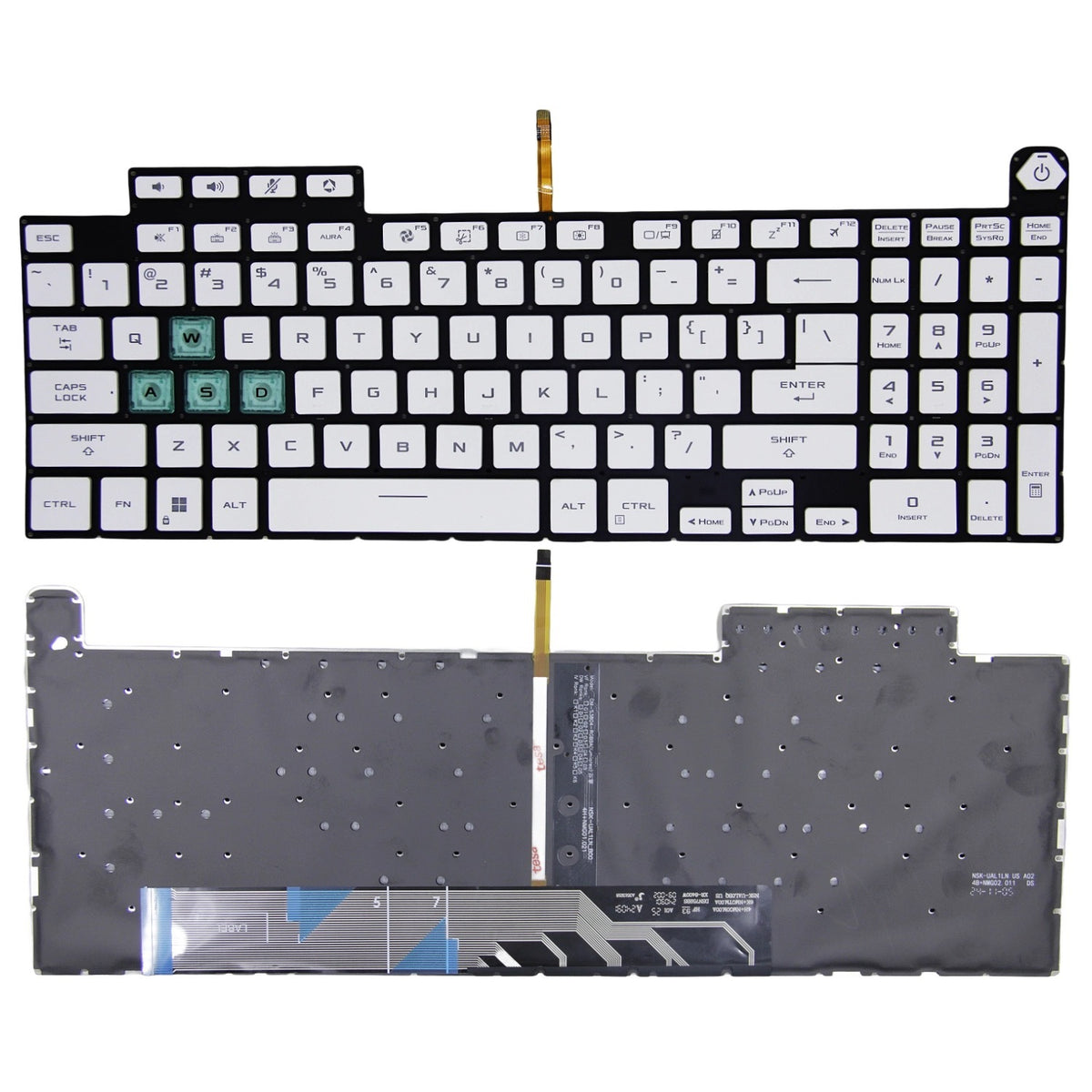 Compatible with Gaming 15 FA507/FX607/FX507/FX707/FX517 /TUF517Z Laptop Replacement US/BR/RU/FRlayout Keyboards — image 3