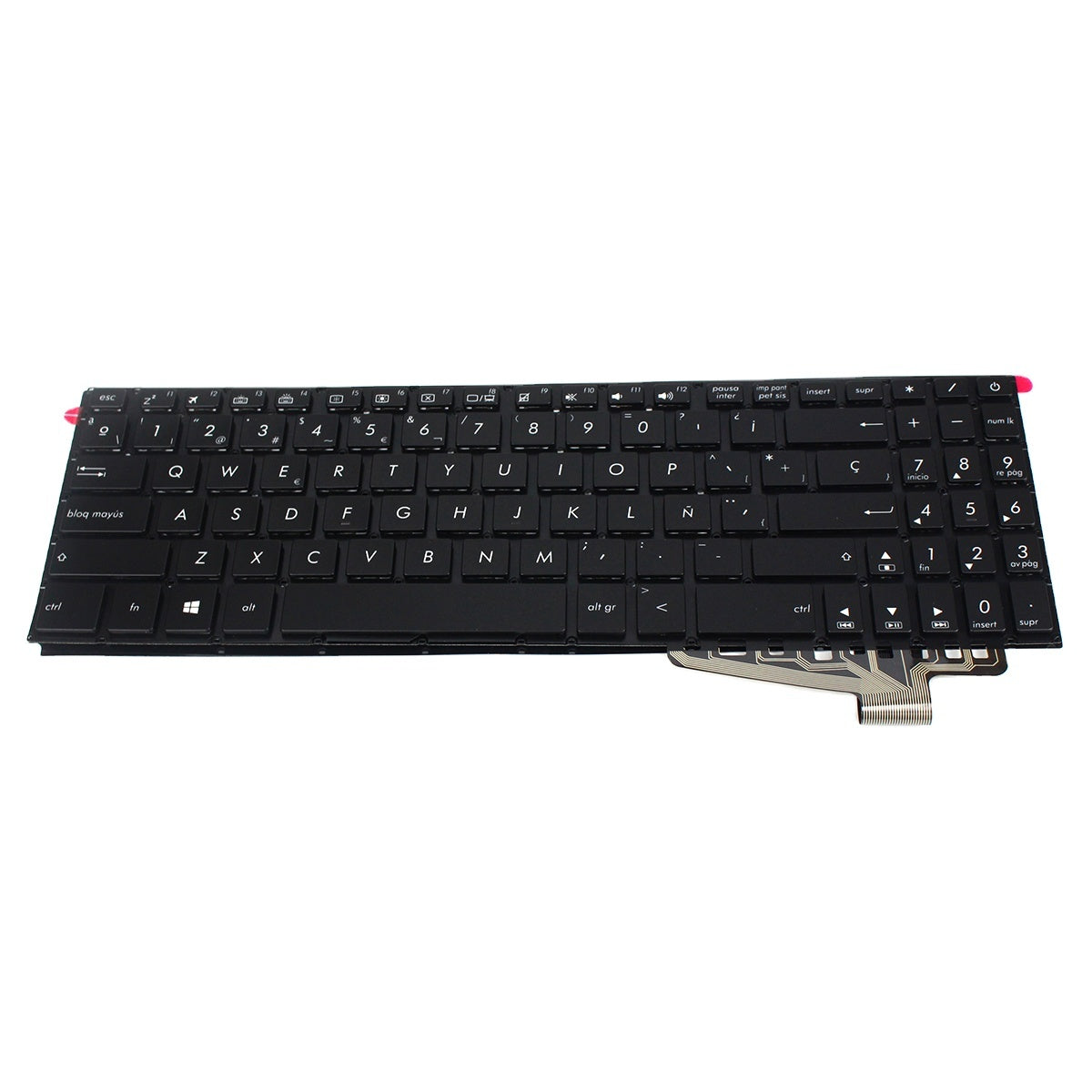 Laptop Keyboard Replacement for X507MA X570U X570Z X570ZD X570D YX570 YX570UD YX570ZD F570 Spanish Layout Backlit Black — image 1