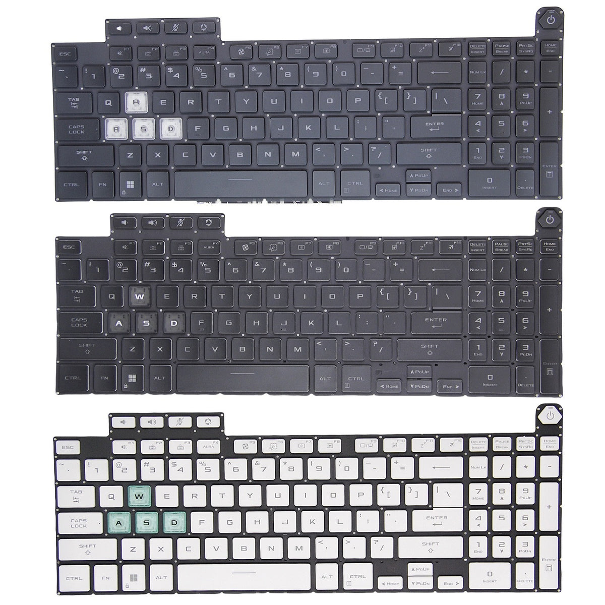 Compatible with Gaming 15 FA507/FX607/FX507/FX707/FX517 /TUF517Z Laptop Replacement US/BR/RU/FRlayout Keyboards — image 1
