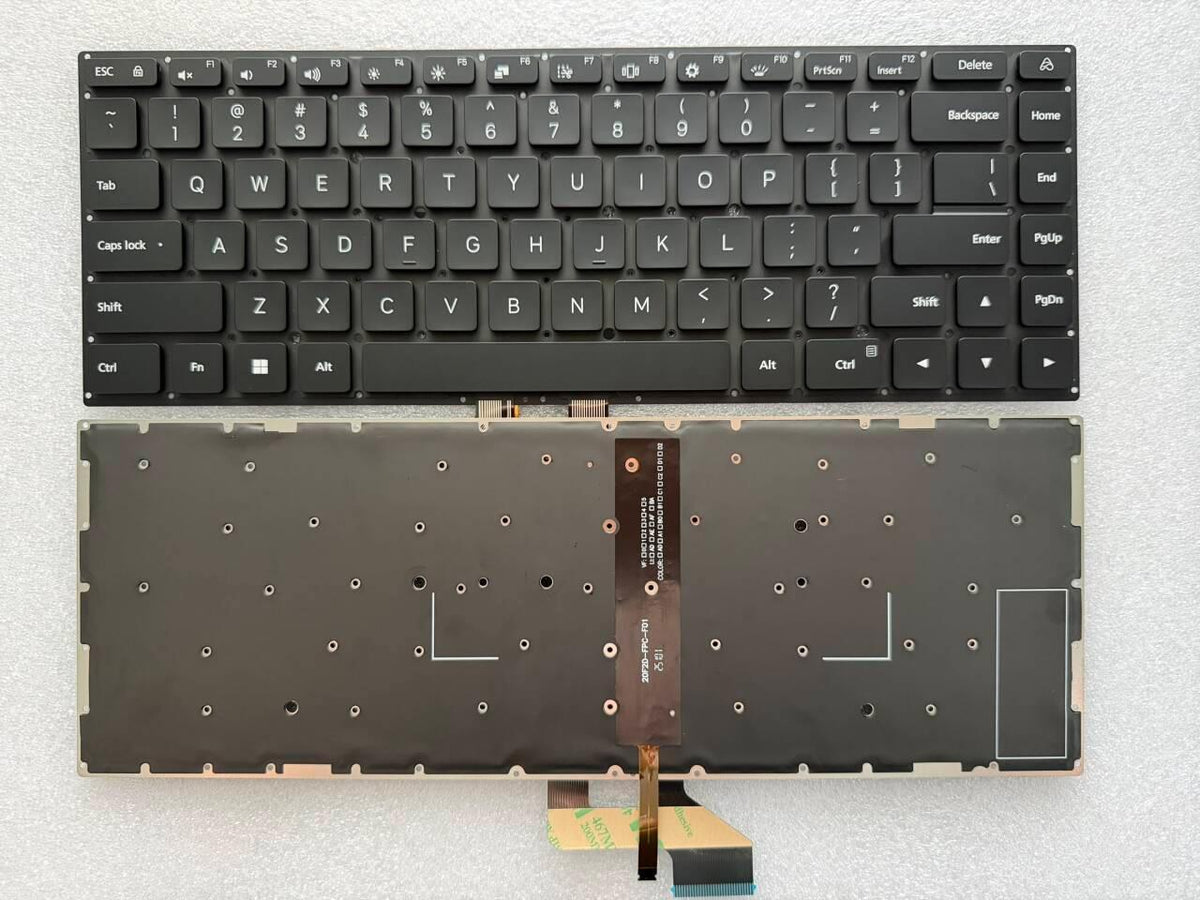 16 2024 2025 Z3725 Notebook Keyboard Replacement Part Black Backlit Full Size With Connector For Laptop Repair — image 1