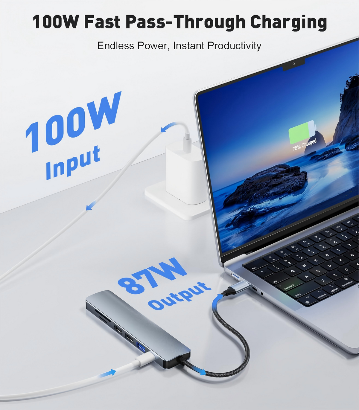 7-in-1 USB-C Multiport Hub with 100W PD — image 4