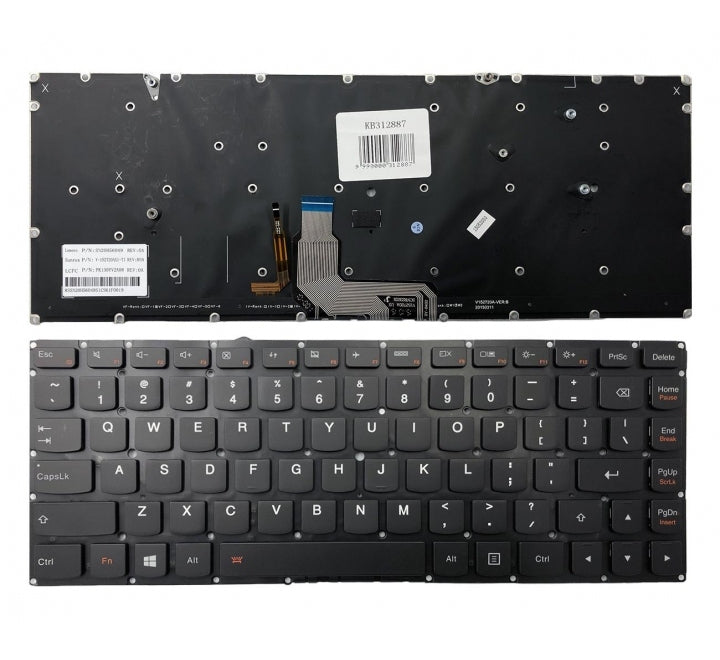 Pro 900-13ISK/900-13ISK2 Full US Backlit Waterproof Black Keyboard No Frame PK130YV2B00 — image 1