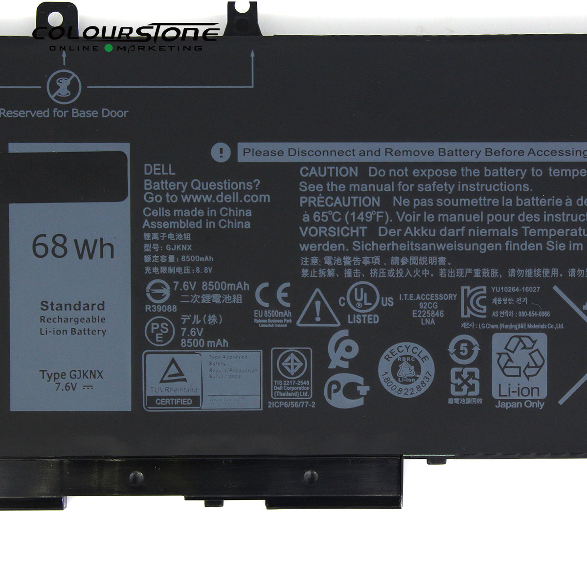 GJKNX Laptop Battery 7.6V 68Wh — image 4