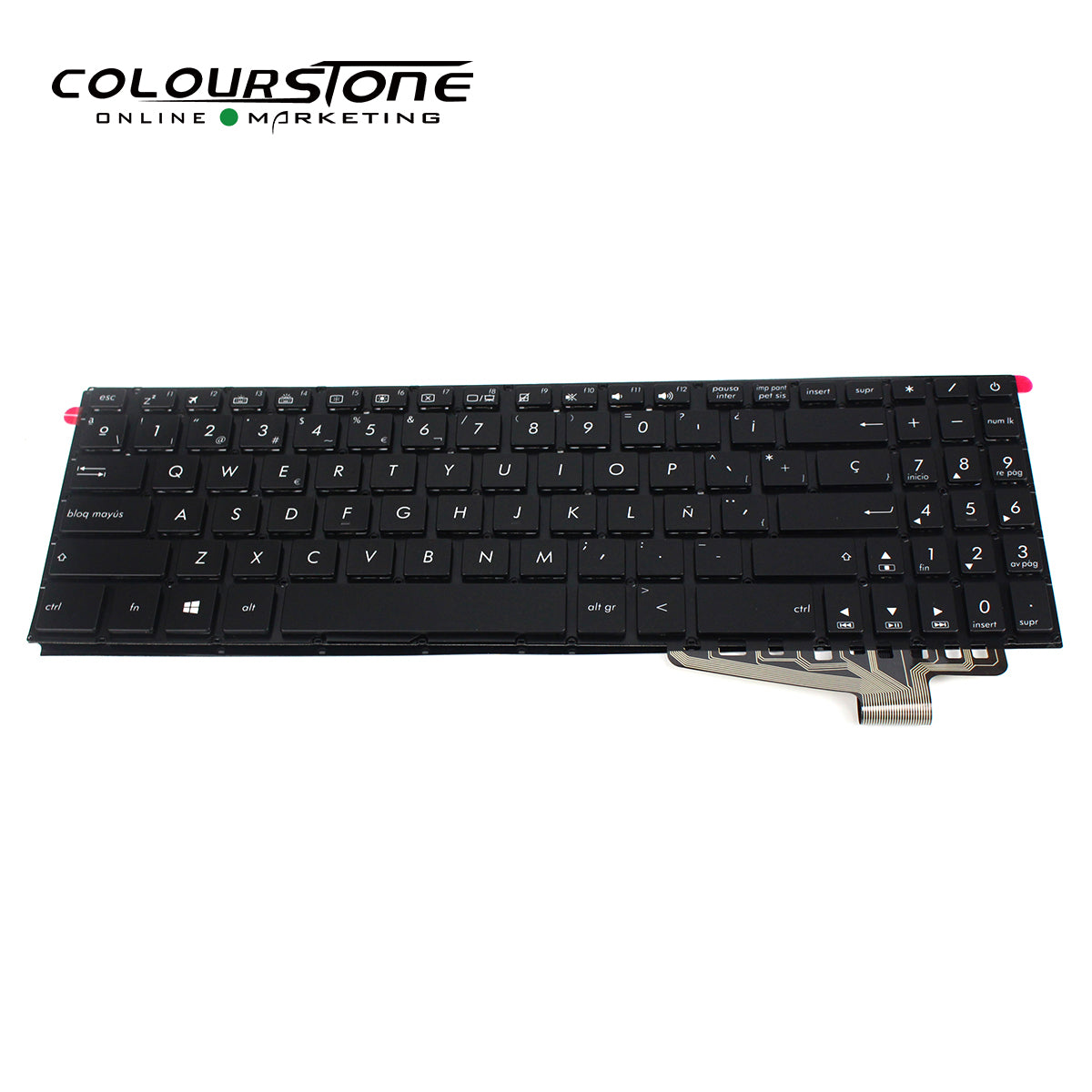 X570 SP Laptop Keyboard for X570U X570UD X570Z X570ZD X570D YX570 FX570 F5700 Spanish Backlit Black Plastic KBHSX571-C — image 2