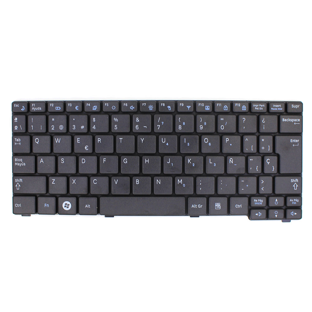 N143 SP Layout Black Plastic Laptop Keyboard for N143 N148 N150 N158 NP158 N145 N128 NB20 NB30 Spanish — image 1