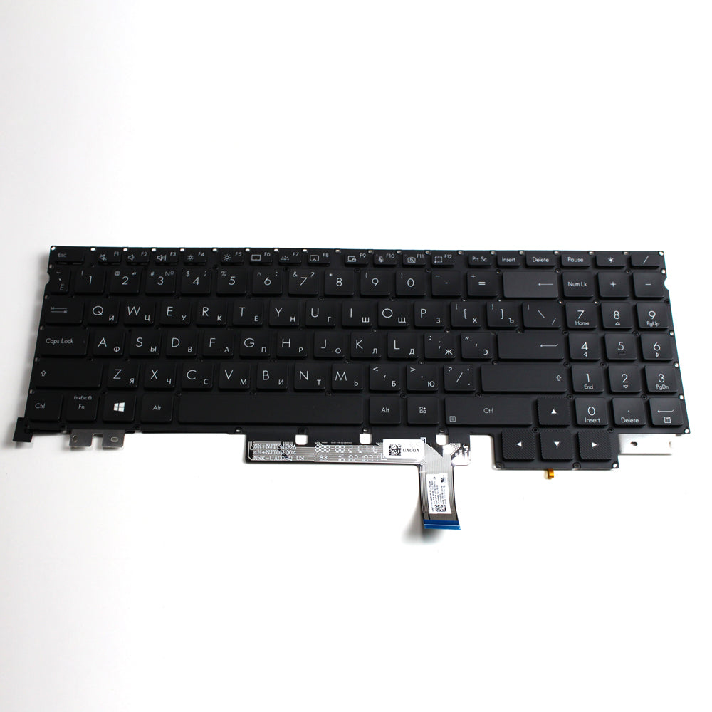 Pro 16 OLED W7600 Laptop Keyboard Backlit RU Layout Black Plastic Model W7600Z3A W7600H3A — image 1