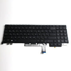 Pro 16 OLED W7600 Laptop Keyboard Backlit RU Layout Black Plastic Model W7600Z3A W7600H3A — image 1