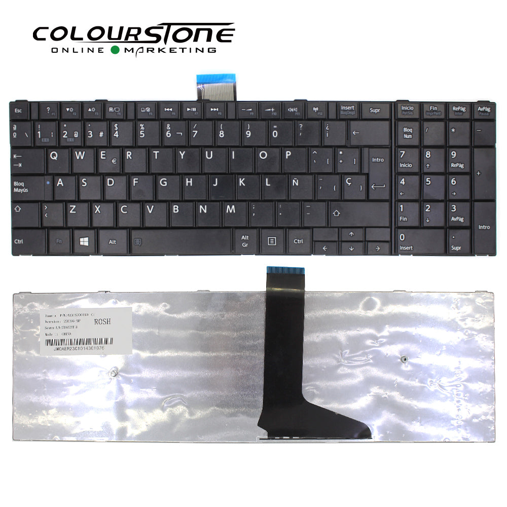 C50 SP Layout Black Plastic Laptop Keyboard for C50-a C50d-a C50dt-A C50t-a C55-A C55D-A C55dt-a C55t-A Spanish — image 3