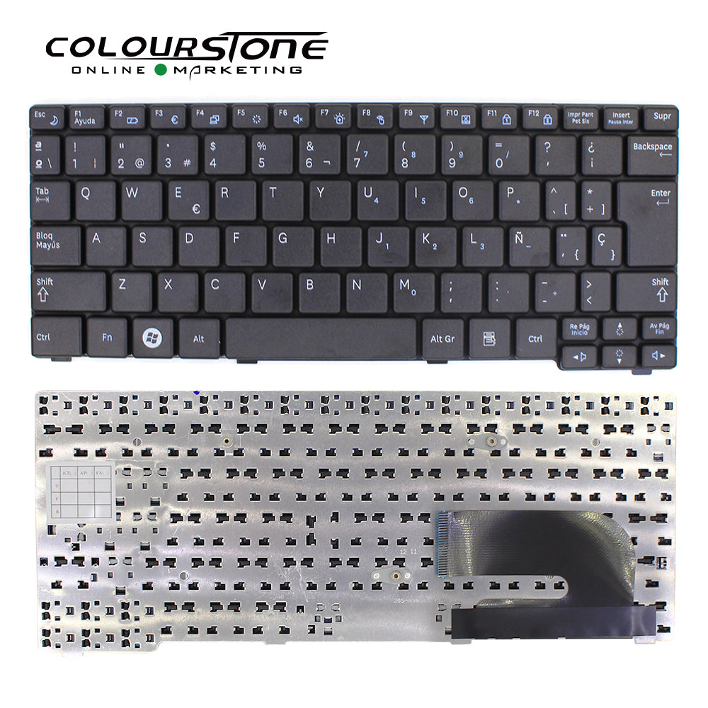 N143 SP Layout Black Plastic Laptop Keyboard for N143 N148 N150 N158 NP158 N145 N128 NB20 NB30 Spanish — image 2