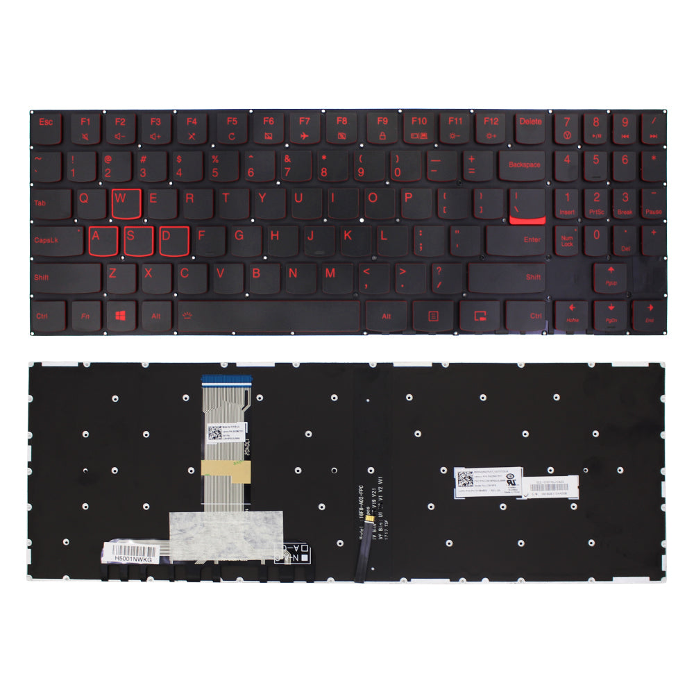 Y520 Y520-15IKB Y720 Y720-15IKB Laptop Keyboard Replacement for US Layout Backlit English Black Plastic — image 1