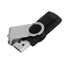32GB Swivel USB Flash Drive with Metal Cover — USB connector and rotating cover