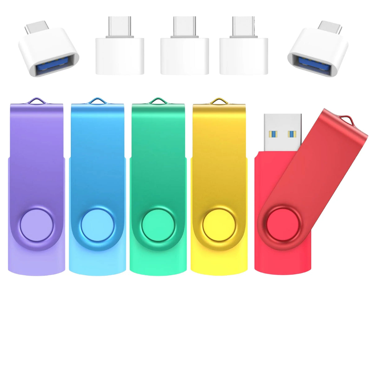 32GB Swivel USB Flash Drive with Metal Cover — USB flash drive colour options
