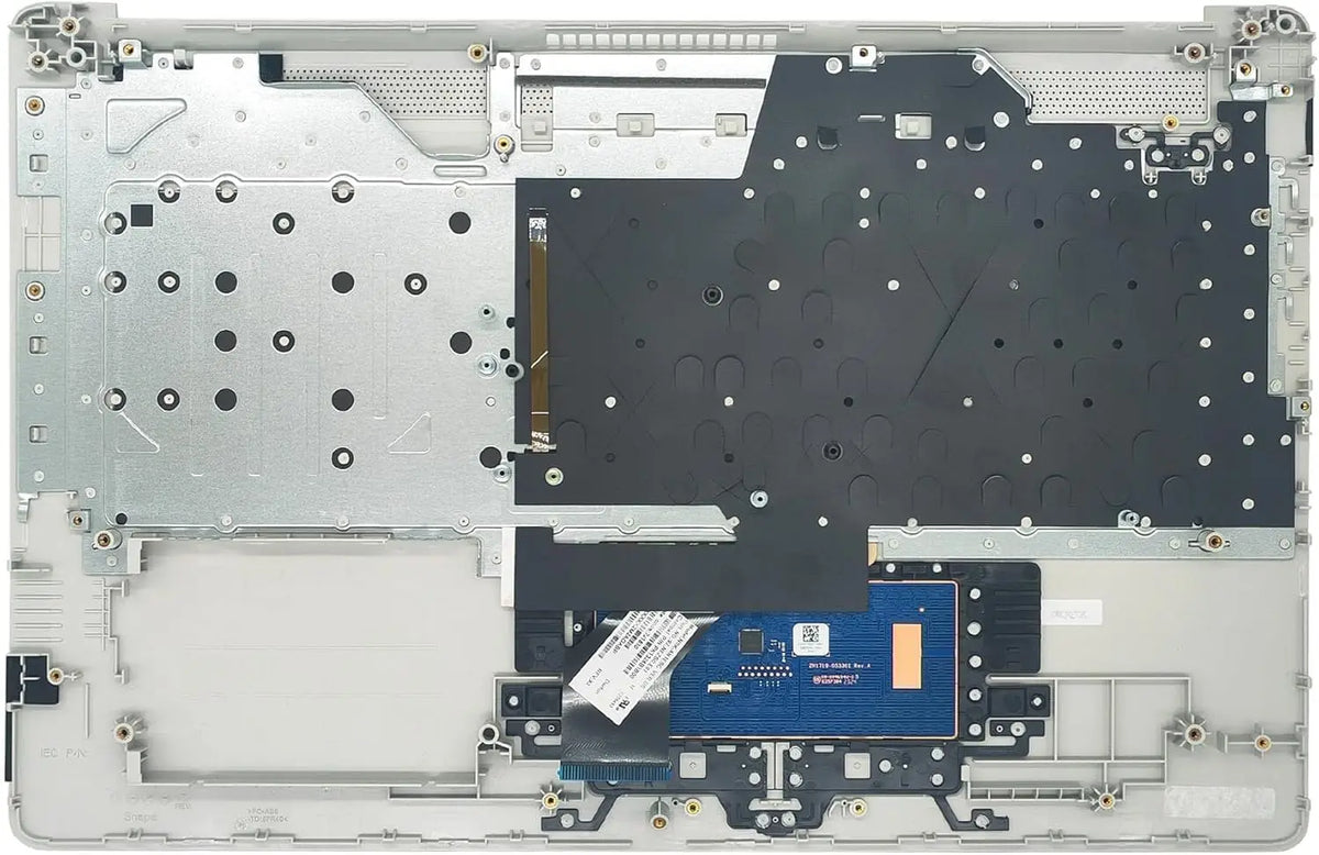 17-BY 17T 17-CA Palmrest with Keyboard and Touchpad — Assembly underside