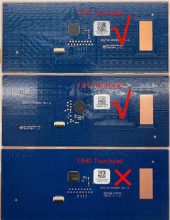 17-BY 17T 17-CA Palmrest with Keyboard and Touchpad — Touchpad connector version guide